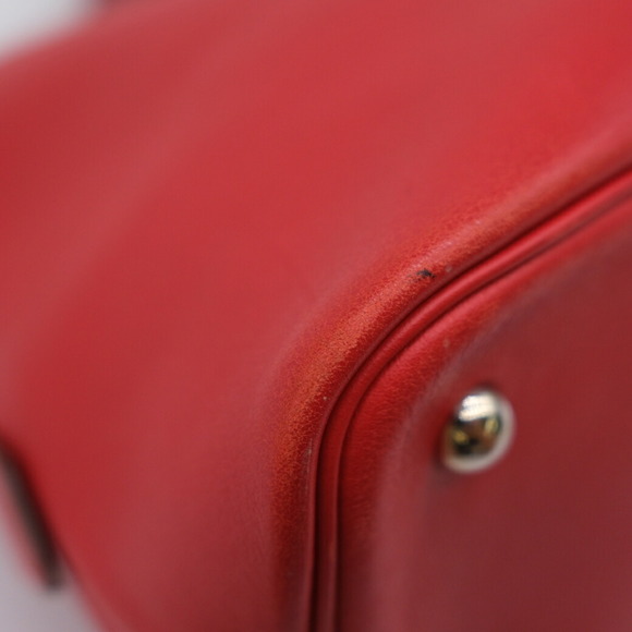 HERMES Bolide 1923 30 Handbag in Swift Leather, Vermilion, Red - Picture 7 of 10